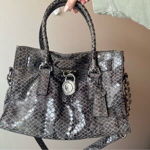 Michael Kors | Hamilton Grey Reptile Handbag
